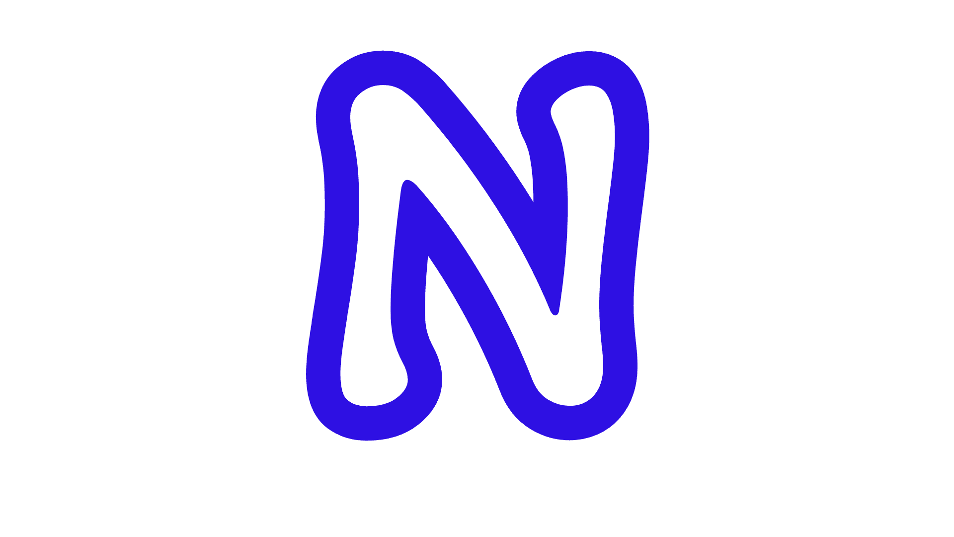 picture of a letter N with Akaya Kanadaka font